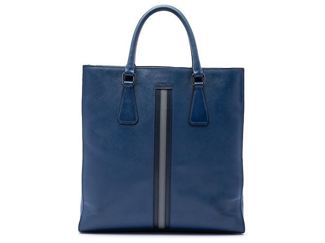 Prada Blau Saffiano Lux Tote