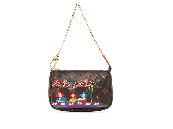 Mini Pochette Accessoires Vivienne Natale Monogramma Marrone Louis Vuitton