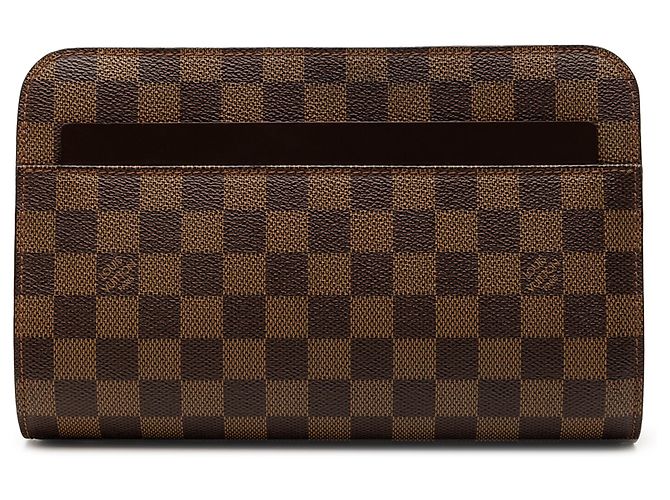 Pochette Saint Louis Damier Ebene Marrone Louis Vuitton