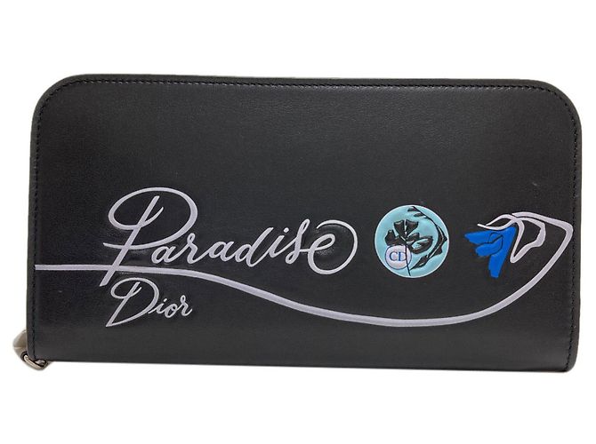Christian Dior Paradise Leather Long Wallet Black