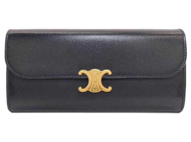 Céline Cartera Larga Triomphe de Celine Negro