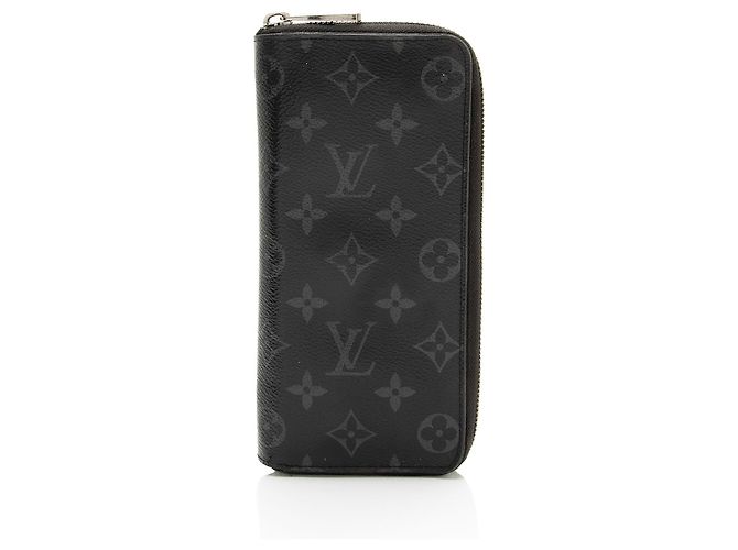 Louis Vuitton Monogram Eclipse Vertical Zippy Wallet Black