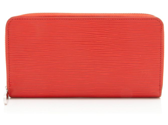 Cartera Zippy de cuero Epi Louis Vuitton Roja