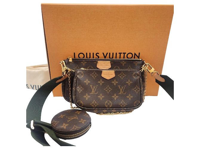 Louis Vuitton Borsa a tracolla Multi Pochette Accessoires Khaki Marrone