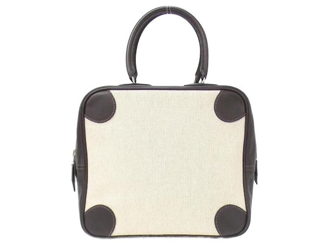 Sac H Toile Omnibus2 d'Hermès Marron