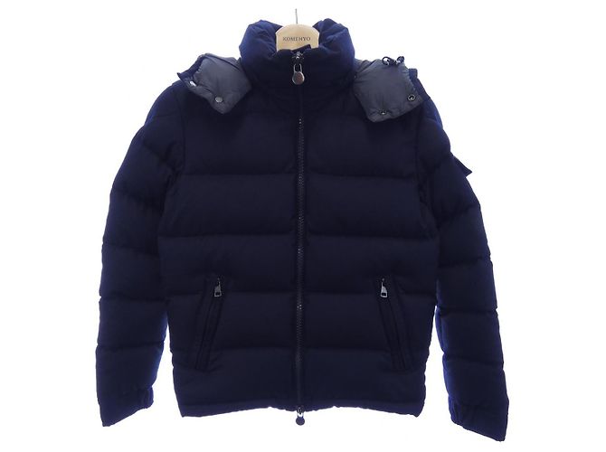 Moncler Down Jacket Blue Navy blue