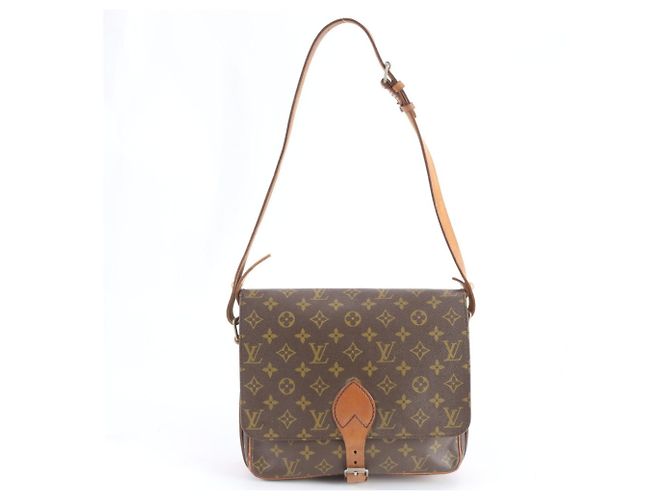 Borsa a Spalla Cartouchiere Monogram Louis Vuitton Marrone Monogramma