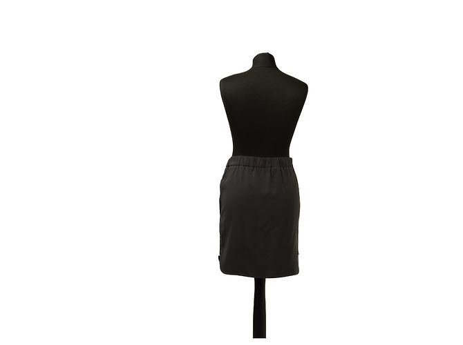 Falda mini de seda gris Brunello Cucinelli Gris antracita