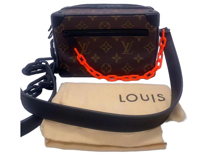 Louis Vuitton Mini Soft Trunk Brown Checkered Leather Bag