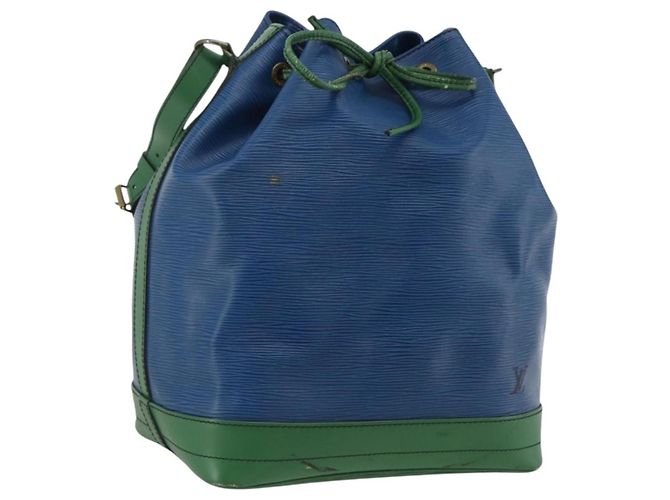 Louis Vuitton Bicolor Noe Epi Leather Large Blu