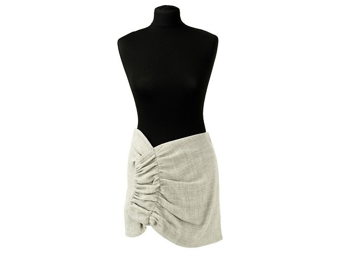 Autre Marque Minifalda THE MANNEI Wishaw beige de algodón