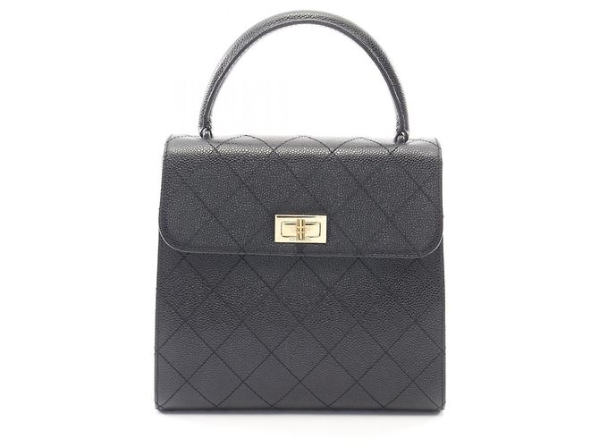 Chanel 2.55 Matelassé Handtasche Schwarz