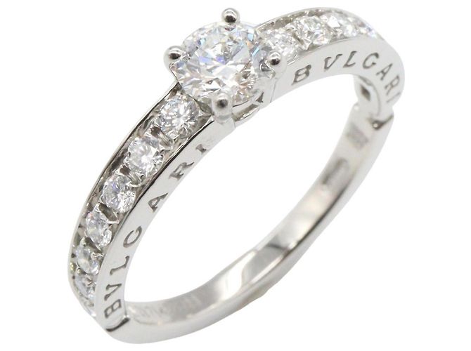 Bulgari Bvlgari Platin-Diamant-Bandring Silber