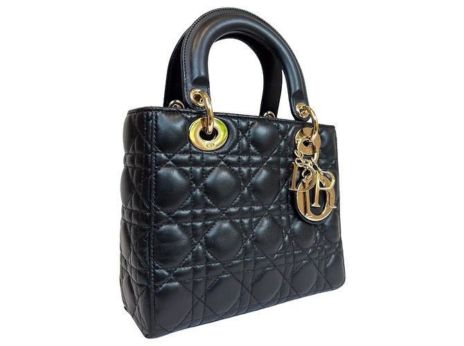Sac "Lady Dior" de Christian Dior Noir Bijouterie dorée