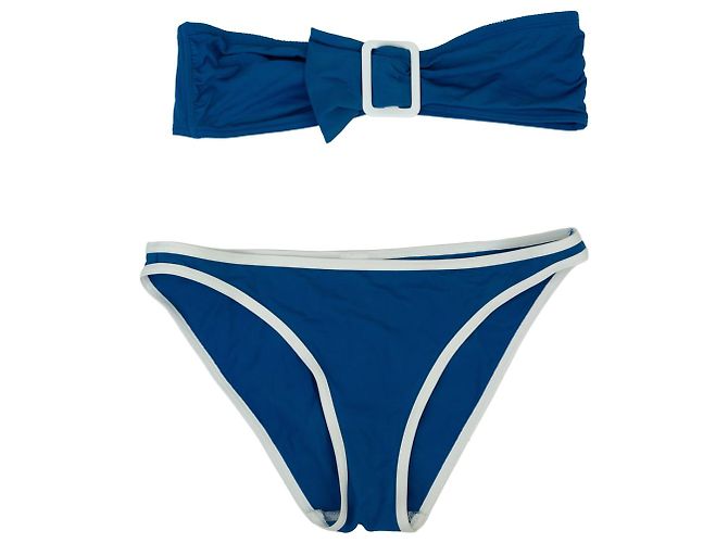 Costume da bagno due pezzi Eres Nautic blu e bianco Blu navy