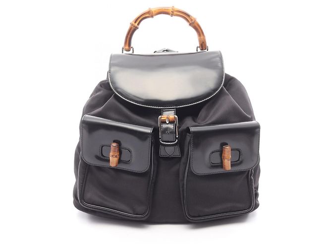 Sac à dos/Sac à main Gucci Bamboo Noir
