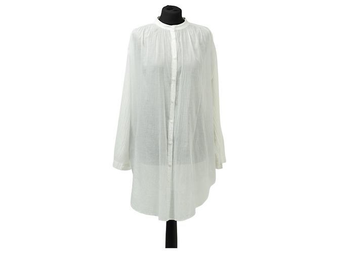 Autre Marque Transparente weiße SKIN Bluse