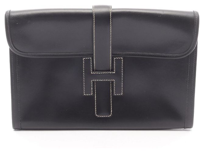 Hermès Jige PM Clutch-Handtasche Schwarz
