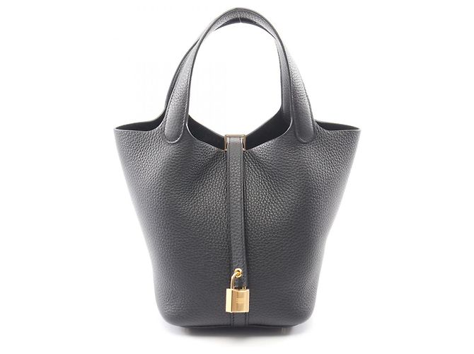 Borsa Picotin Lock PM di Hermès Nero