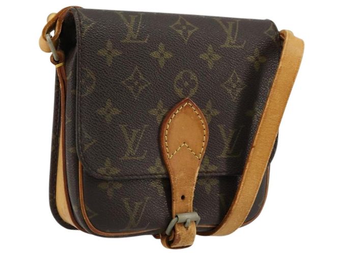 LOUIS VUITTON Bolsa de Ombro Monogram Cartouchiere PM M51254 LV Auth 176339