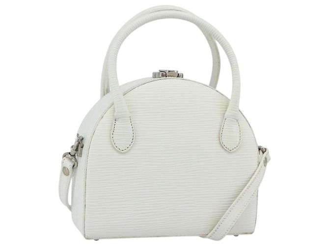 FENDI Handtasche aus Leder 2-in-1 Weiß Silber Auth ka4058