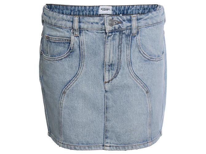 Gonna mini in denim blu Isabel Marant