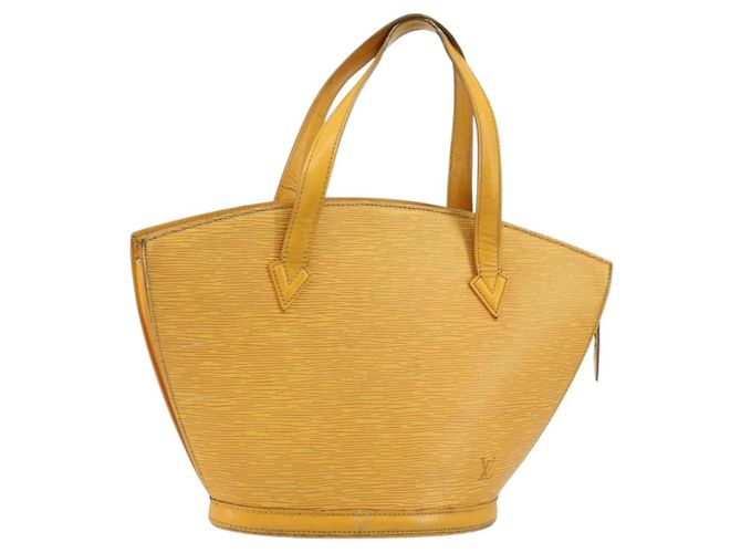 LOUIS VUITTON Bolso de Mano Epi Saint Jacques Amarillo M52279 LV Auth BA12274