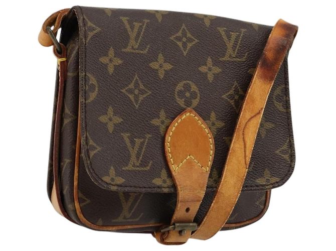 LOUIS VUITTON Bolsa de Ombro Monogram Cartouchiere PM M51254 LV Auth ka4092 Monograma