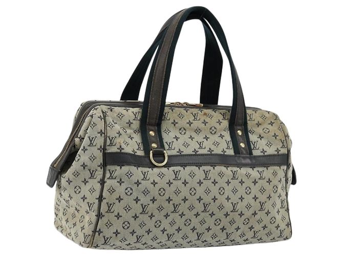 LOUIS VUITTON Monogram Mini Josephine GM Borsa a Mano Blu M92211 LV Auth 176856