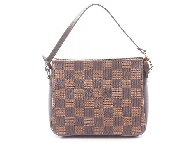Borsa per il trucco Trouse di Louis Vuitton Marrone Damier ebene