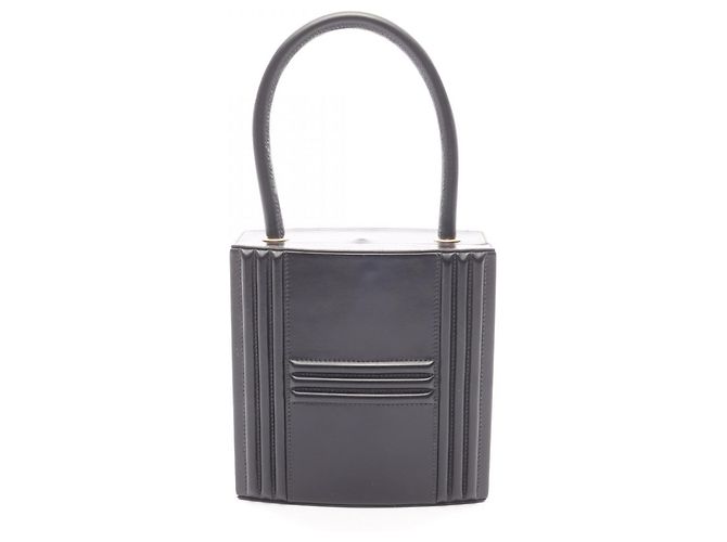 Borsa Hermès Kelly in pelle box nera Nero