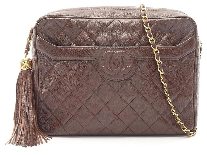 Sac à main marron matelassé Chanel