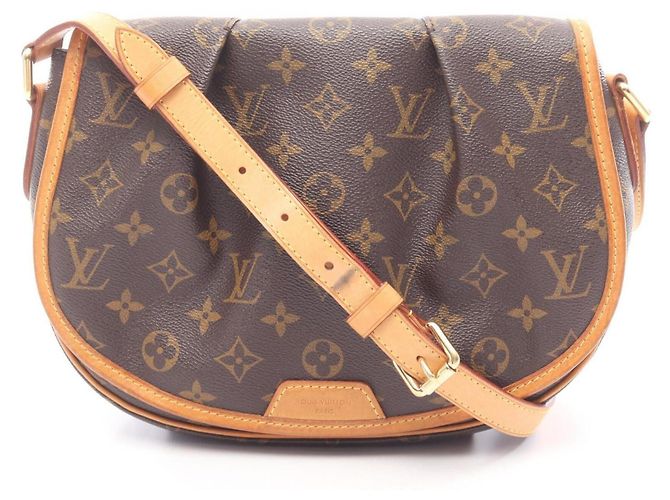 Borsa a Spalla Menilmontant PM Louis Vuitton Marrone Monogramma