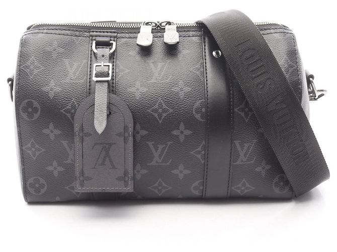 Bolsa de Ombro City Keepall Louis Vuitton Marrom Preto Monograma