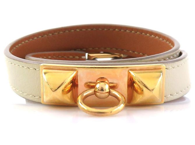 Bracciale Charm Double Tour Rivale Hermès D'oro Crudo