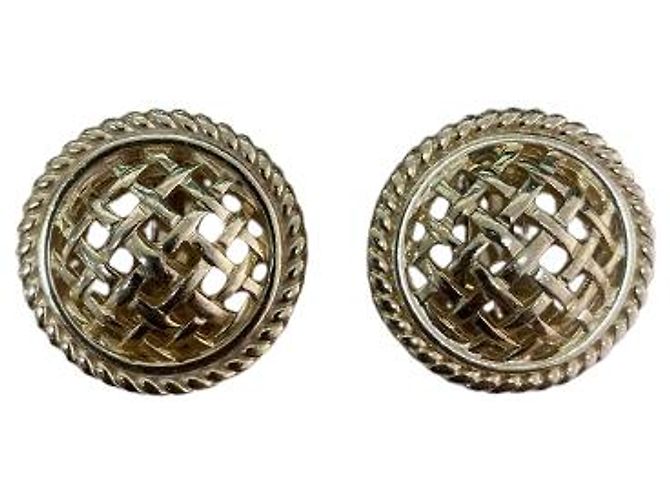 Pendientes de botón dorado Christian Dior