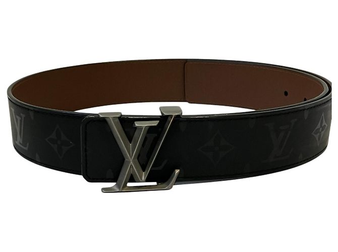 Cinto LV Initial Pyramid Monogram Illusion em couro Louis Vuitton Preto