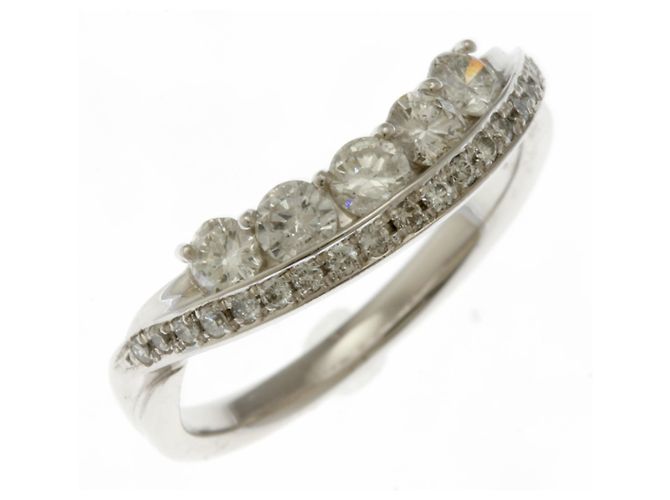 Autre Marque 18K Weißgold Diamantring Silber