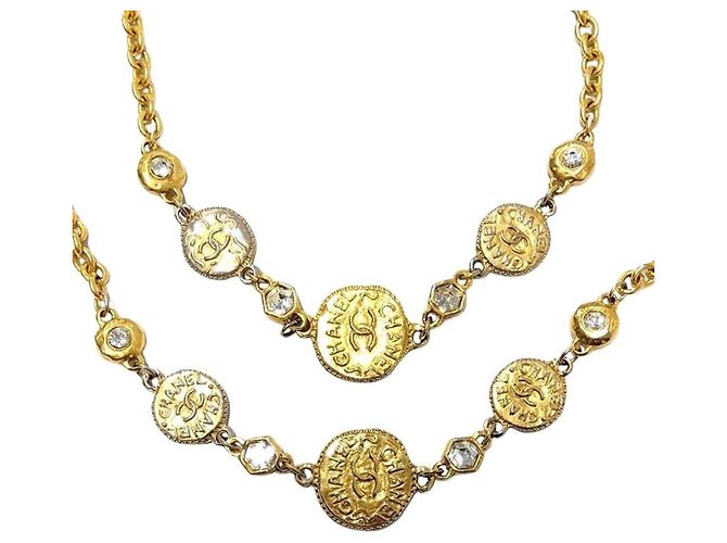 Timeless Collana Vintage con Strass Chanel D'oro