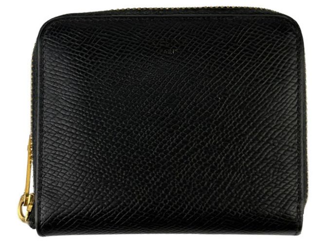 Céline Celine Black Leather Bi-Fold Wallet