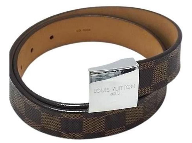 Cinturón Damier Louis Vuitton, Carrée M6803 Castaño Damier ebene