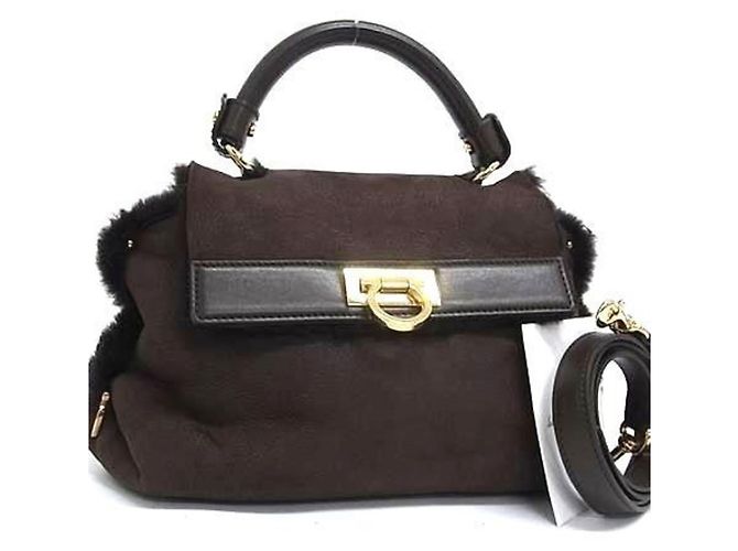 Borsa Gancini Salvatore Ferragamo Marrone
