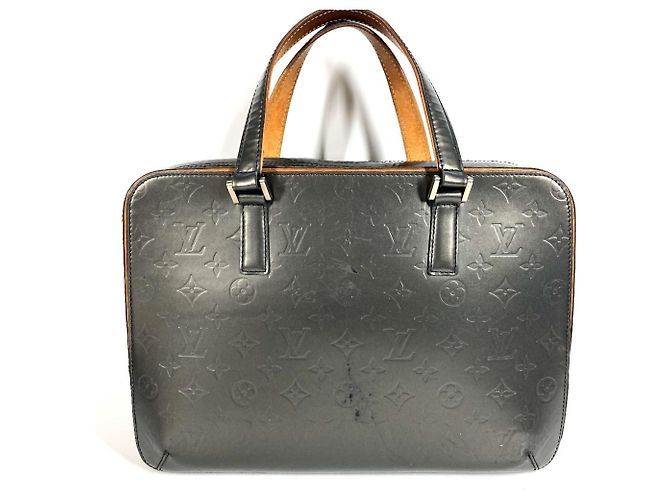 Louis Vuitton Monogram Matte Malden Briefcase Navy blue