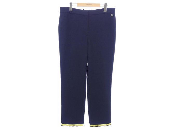 Timeless Pantaloni Chanel P70103V33633 Blu Blu navy