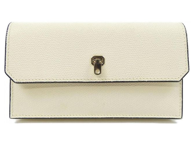 Valextra Soft Calfskin Wallet White