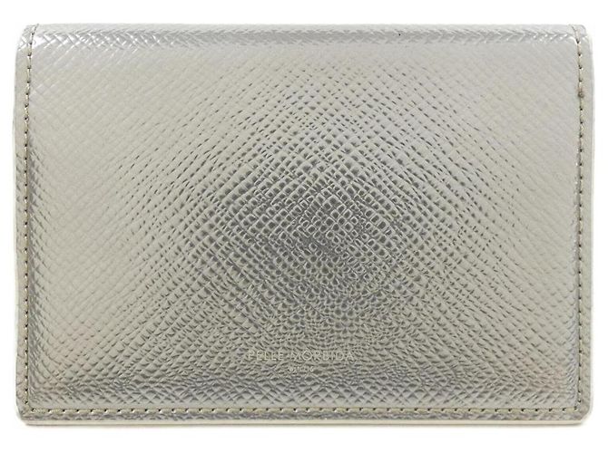 Autre Marque Kartenetui Pelle Morbida Silber