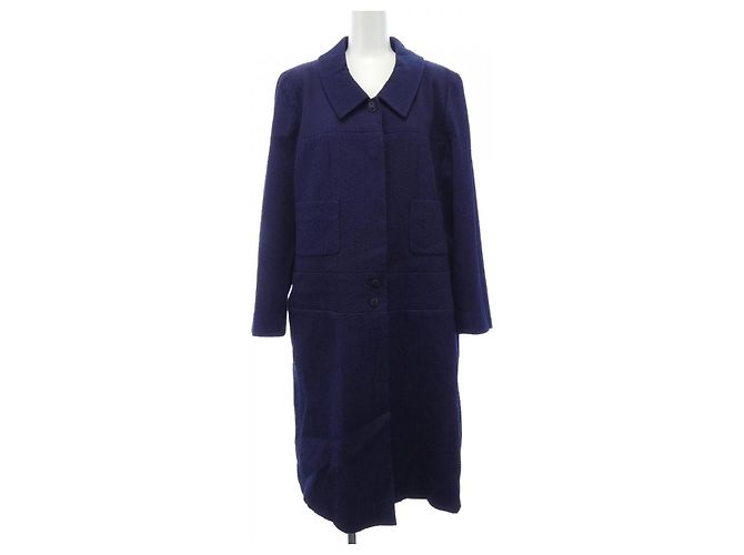 Timeless Chanel Coat Blue Navy blue