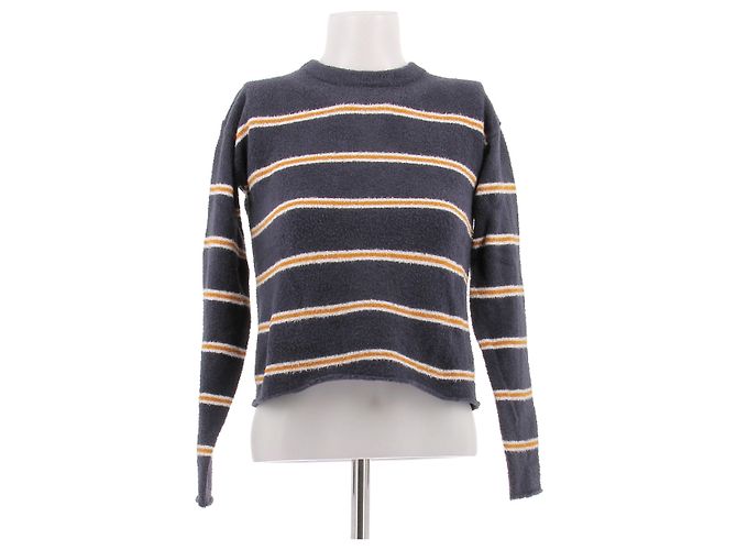 Autre Marque ALEXANDRA GOLOVANOFF Gestreifter Baumwollpullover Blau