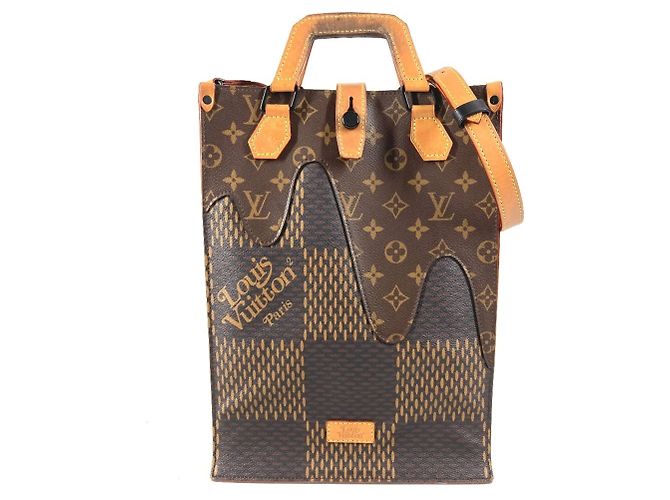Bolso Mini Tote Damier Gigante en Colaboración Louis Vuitton NIGO Castaño
