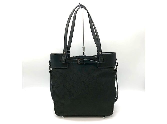 Bolso Tote de Lona GG de Gucci Negro